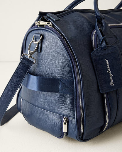 Brett Navy 2-In-1 Roller Garment Duffel Bag