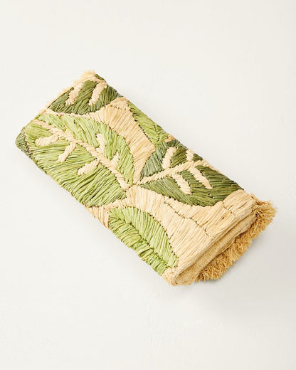 Cabra Key Lime Raffia Clutch