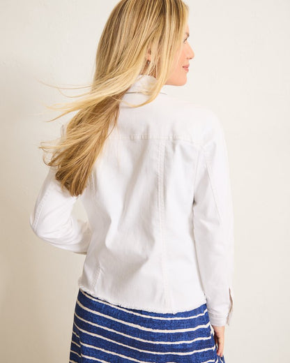 Ella Twill White Jean Jacket