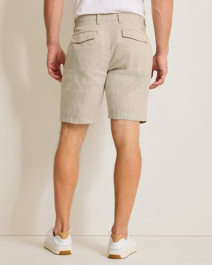 Beach Coast Stretch-Linen 9-Inch Shorts