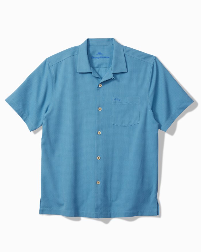 Big & Tall Coastal Breeze Check IslandZone  Camp Shirt