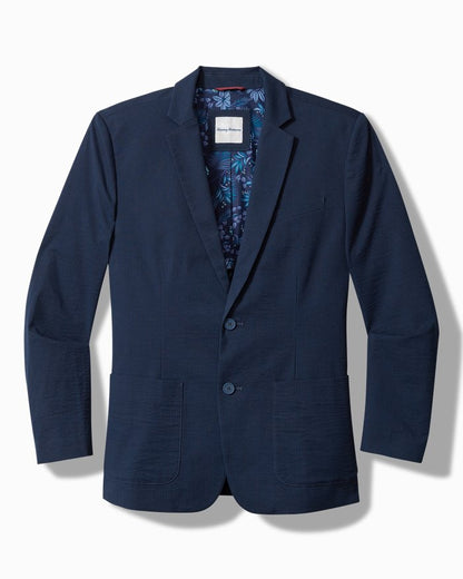 Big & Tall Nova Wave Stretch-Seersucker Blazer