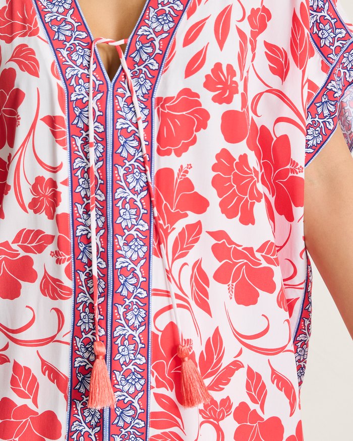 Fiori Border Beach Tunic