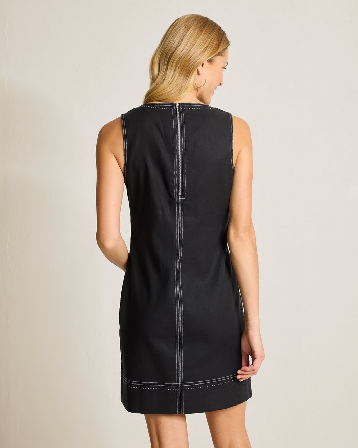 Palm-A-Dora Split-Neck Sheath Dress