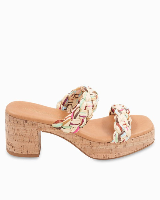 André Assous Cairo Multi-Raffia Heeled Sandals