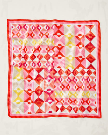 Mosaic Geo Pleated Diamond Scarf