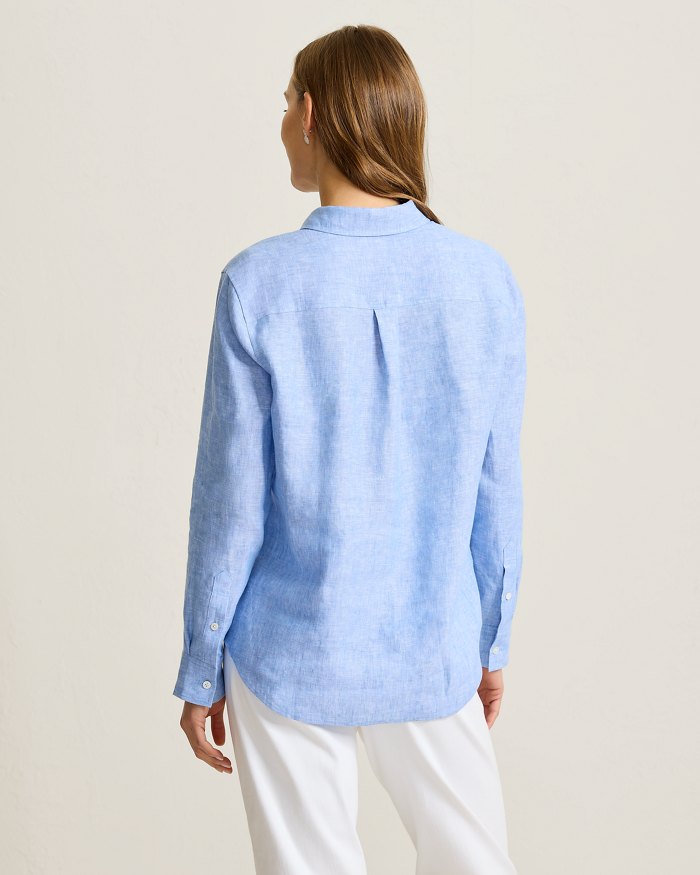 Coastalina Linen Popover Top