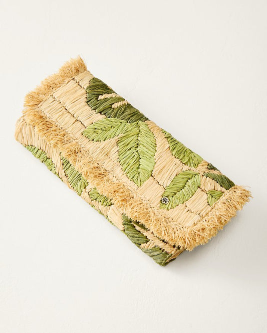 Cabra Key Lime Raffia Clutch
